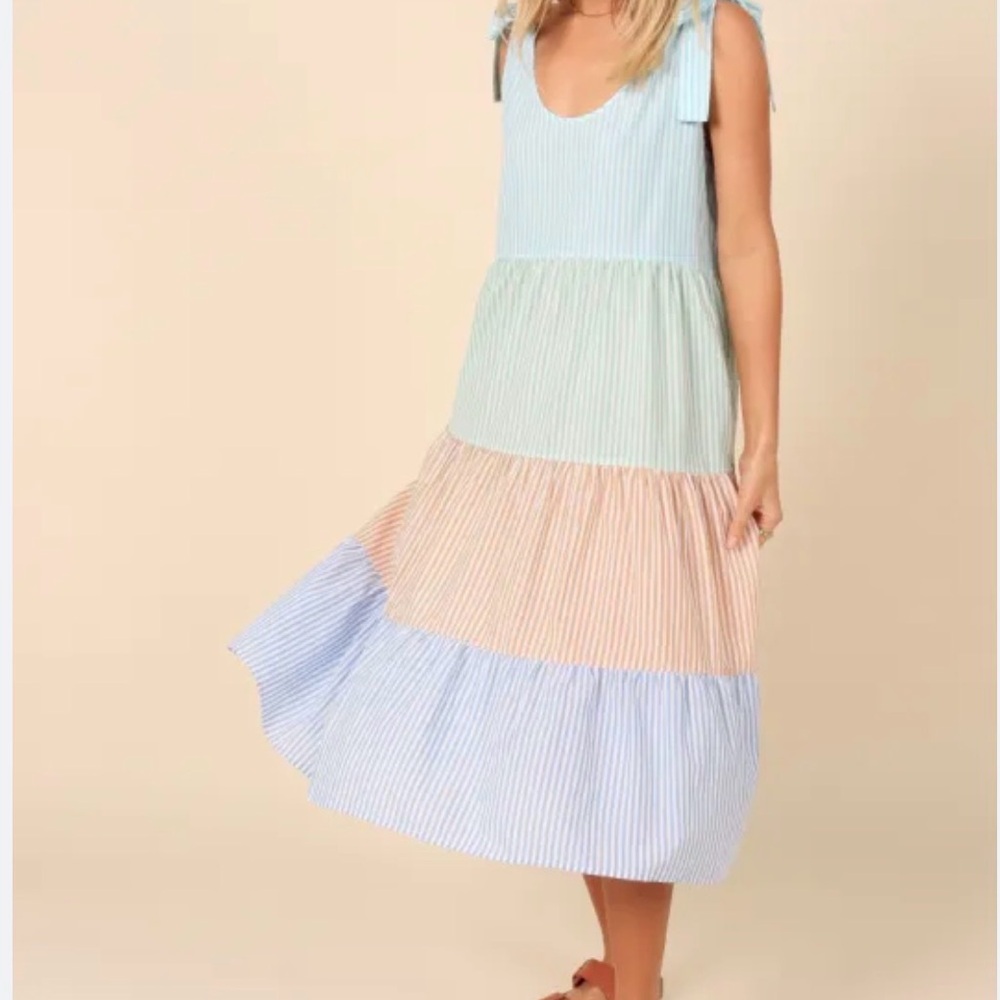 Petal & Pup Equator Tie Shoulder Midi Dress